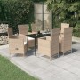 Juego de comedor de jardín de 7 piezas con cojines beige de , Conjuntos de jardín - Ref: Foro24-3099458, Precio: 737,70 €, De...