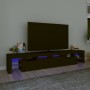 TV cabinet with LED lights Black 230x36.5x40 cm by , TV Furniture - Ref: Foro24-3152787, Price: 157,06 €, Discount: %