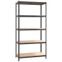 Shelving 5 levels 4 units anthracite gray steel and plywood by , Industrial shelving - Ref: Foro24-3154178, Price: 197,11 €, ...