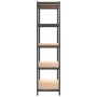 Shelving 5 levels 4 units anthracite gray steel and plywood by , Industrial shelving - Ref: Foro24-3154178, Price: 197,11 €, ...