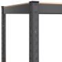 Shelving 5 levels 4 units anthracite gray steel and plywood by , Industrial shelving - Ref: Foro24-3154178, Price: 197,11 €, ...