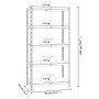 Shelving 5 levels 4 units anthracite gray steel and plywood by , Industrial shelving - Ref: Foro24-3154178, Price: 197,11 €, ...