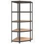 Shelving 5 levels 3 units anthracite gray steel and plywood by , Industrial shelving - Ref: Foro24-3154200, Price: 189,63 €, ...