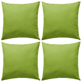 Cojines para exteriores 45x45 cm verde manzana 4 unidades de vidaXL, Cojines - Ref: Foro24-132291, Precio: 49,99 €, Descuento: %