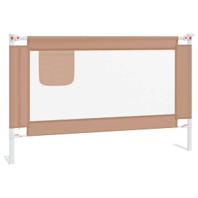 Safety rail for child's bed gray taupe fabric 120x25 cm by , Safety railings - Ref: Foro24-10218, Price: 40,95 €, Discount: %