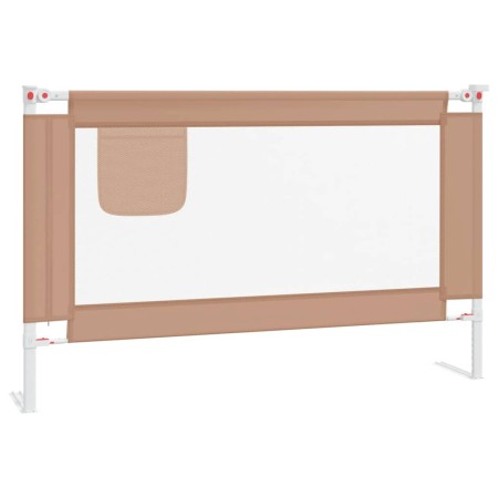 Safety rail for child's bed gray taupe fabric 120x25 cm by , Safety railings - Ref: Foro24-10218, Price: 37,58 €, Discount: %