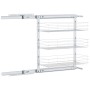 Cesta de cocina extraíble 3 niveles plateada 47x25x56 cm de , Contenedores para utensilios de cocina - Ref: Foro24-50969, Pre...