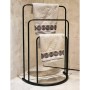 Bathroom Solutions Black Metal Standing Towel Rack 49.5x75 cm by , Towel racks - Ref: Foro24-442472, Price: 24,09 €, Discount: %