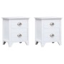 Nightstands with 2 drawers 2 units white by vidaXL, Nightstands - Ref: Foro24-242043, Price: 118,34 €, Discount: %