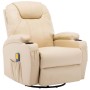 Cream Synthetic Leather Rocking Massage Chair by , Electric massage chairs - Ref: Foro24-246637, Price: 563,99 €, Discount: %