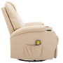 Cream Synthetic Leather Rocking Massage Chair by , Electric massage chairs - Ref: Foro24-246637, Price: 563,99 €, Discount: %