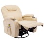 Cream Synthetic Leather Rocking Massage Chair by , Electric massage chairs - Ref: Foro24-246637, Price: 563,99 €, Discount: %