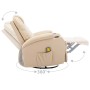 Cream Synthetic Leather Rocking Massage Chair by , Electric massage chairs - Ref: Foro24-246637, Price: 563,99 €, Discount: %