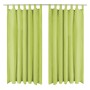 Micro-satin curtains with loops, 2 units, 140x245 cm, green. by vidaXL, Curtains and curtains - Ref: Foro24-132224, Price: 26...