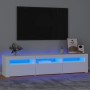 TV cabinet with white LED lights 180x35x40 cm by , TV Furniture - Ref: Foro24-3152754, Price: 121,59 €, Discount: %