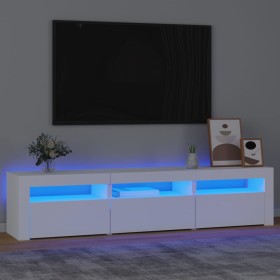 Mueble de TV con luces LED blanco 180x35x40 cm de , Muebles TV - Ref: Foro24-3152754, Precio: 121,59 €, Descuento: %