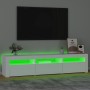 TV cabinet with white LED lights 180x35x40 cm by , TV Furniture - Ref: Foro24-3152754, Price: 121,59 €, Discount: %