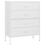 Schubladenschrank aus weißem Stahl, 80 x 35 x 101,5 cm von , Schubladen - Ref: Foro24-336206, Preis: 252,07 €, Rabatt: %