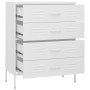 Armario de cajones de acero blanco 80x35x101,5 cm de , Cajoneras - Ref: Foro24-336206, Precio: 226,75 €, Descuento: %