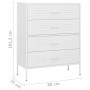 Armario de cajones de acero blanco 80x35x101,5 cm de , Cajoneras - Ref: Foro24-336206, Precio: 226,75 €, Descuento: %