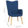 Blue fabric relaxation armchair by , Armchairs - Ref: Foro24-327527, Price: 98,99 €, Discount: %