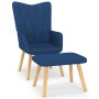 Relaxation chair with footrest blue fabric by , Armchairs - Ref: Foro24-327538, Price: 124,78 €, Discount: %