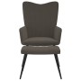 Silla de relajación con taburete terciopelo gris oscuro de , Sillones - Ref: Foro24-327689, Precio: 115,30 €, Descuento: %