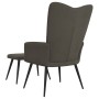 Relaxation chair with dark gray velvet stool by , Armchairs - Ref: Foro24-327689, Price: 115,30 €, Discount: %