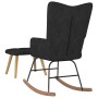 Silla mecedora con reposapiés tela negro de , Mecedoras - Ref: Foro24-327628, Precio: 132,51 €, Descuento: %