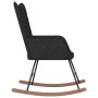 Silla mecedora con reposapiés tela negro de , Mecedoras - Ref: Foro24-327628, Precio: 132,51 €, Descuento: %