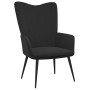 Silla de relajación con reposapiés terciopelo negro de , Sillones - Ref: Foro24-327694, Precio: 114,20 €, Descuento: %