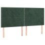 Headboards 4 units of dark green velvet 100x5x78/88 cm by , Headboards and footboards - Ref: Foro24-3116261, Price: 108,99 €,...