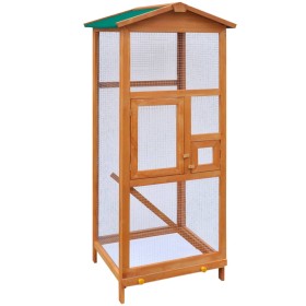 Wooden bird cage 65x63x165 cm by vidaXL, Cages and habitats for small animals - Ref: Foro24-170412, Price: 187,99 €, Discount: %