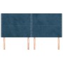 Headboards 4 units of dark blue velvet 90x5x78/88 cm by , Headboards and footboards - Ref: Foro24-3116256, Price: 127,58 €, D...