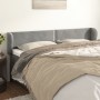 Light gray velvet headboard 183x23x78/88 cm by , Headboards and footboards - Ref: Foro24-3117064, Price: 76,70 €, Discount: %