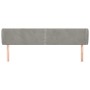 Light gray velvet headboard 183x23x78/88 cm by , Headboards and footboards - Ref: Foro24-3117064, Price: 76,70 €, Discount: %