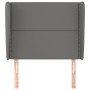 Headboard with ears gray synthetic leather 93x23x118/128cm by , Headboards and footboards - Ref: Foro24-3117898, Price: 83,15...