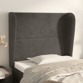 Headboard with dark gray velvet ears 93x23x118/128 cm by , Headboards and footboards - Ref: Foro24-3117853, Price: 81,99 €, D...