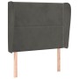 Headboard with dark gray velvet ears 93x23x118/128 cm by , Headboards and footboards - Ref: Foro24-3117853, Price: 81,48 €, D...