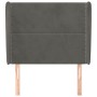 Headboard with dark gray velvet ears 93x23x118/128 cm by , Headboards and footboards - Ref: Foro24-3117853, Price: 81,48 €, D...