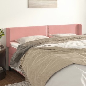 Pink velvet headboard 183x16x78/88 cm by , Headboards and footboards - Ref: Foro24-3118693, Price: 74,99 €, Discount: %