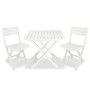 Folding garden bistro table and chairs 3 pieces white plastic by vidaXL, Garden sets - Ref: Foro24-43581, Price: 134,93 €, Di...