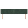 Dark green velvet headboard 183x16x78/88 cm by , Headboards and footboards - Ref: Foro24-3118691, Price: 76,54 €, Discount: %