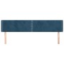 Cabecero de terciopelo azul oscuro 203x16x78/88 cm de , Cabeceros y pies de cama - Ref: Foro24-3118698, Precio: 75,99 €, Desc...