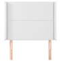 Headboard with white synthetic leather ears 83x16x118/128 cm by , Headboards and footboards - Ref: Foro24-3119513, Price: 74,...