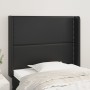 Headboard with black synthetic leather ears 93x16x118/128 cm by , Headboards and footboards - Ref: Foro24-3119518, Price: 67,...