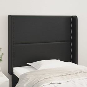 Headboard with black synthetic leather ears 93x16x118/128 cm by , Headboards and footboards - Ref: Foro24-3119518, Price: 78,...