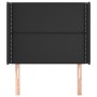 Headboard with black synthetic leather ears 93x16x118/128 cm by , Headboards and footboards - Ref: Foro24-3119518, Price: 67,...