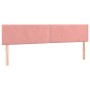 Cabecero con LED de terciopelo rosa 180x5x78/88 cm de , Cabeceros y pies de cama - Ref: Foro24-3121537, Precio: 74,67 €, Desc...