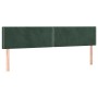 Cabecero con LED de terciopelo verde oscuro 180x5x78/88 cm de , Cabeceros y pies de cama - Ref: Foro24-3121535, Precio: 74,67...